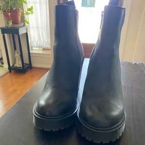 Dr. Marten zip up heel boots
